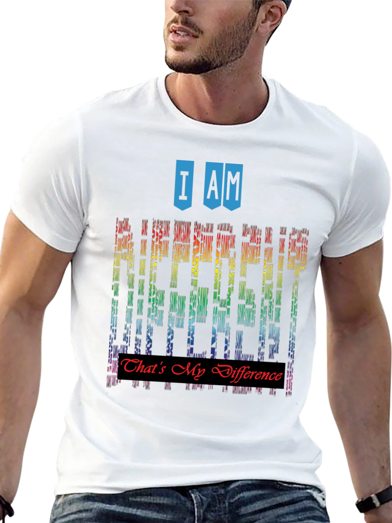 I Am Different Rainbow Graphic T-Shirt