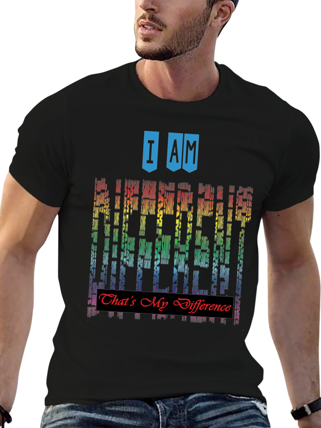 I Am Different Rainbow Graphic T-Shirt