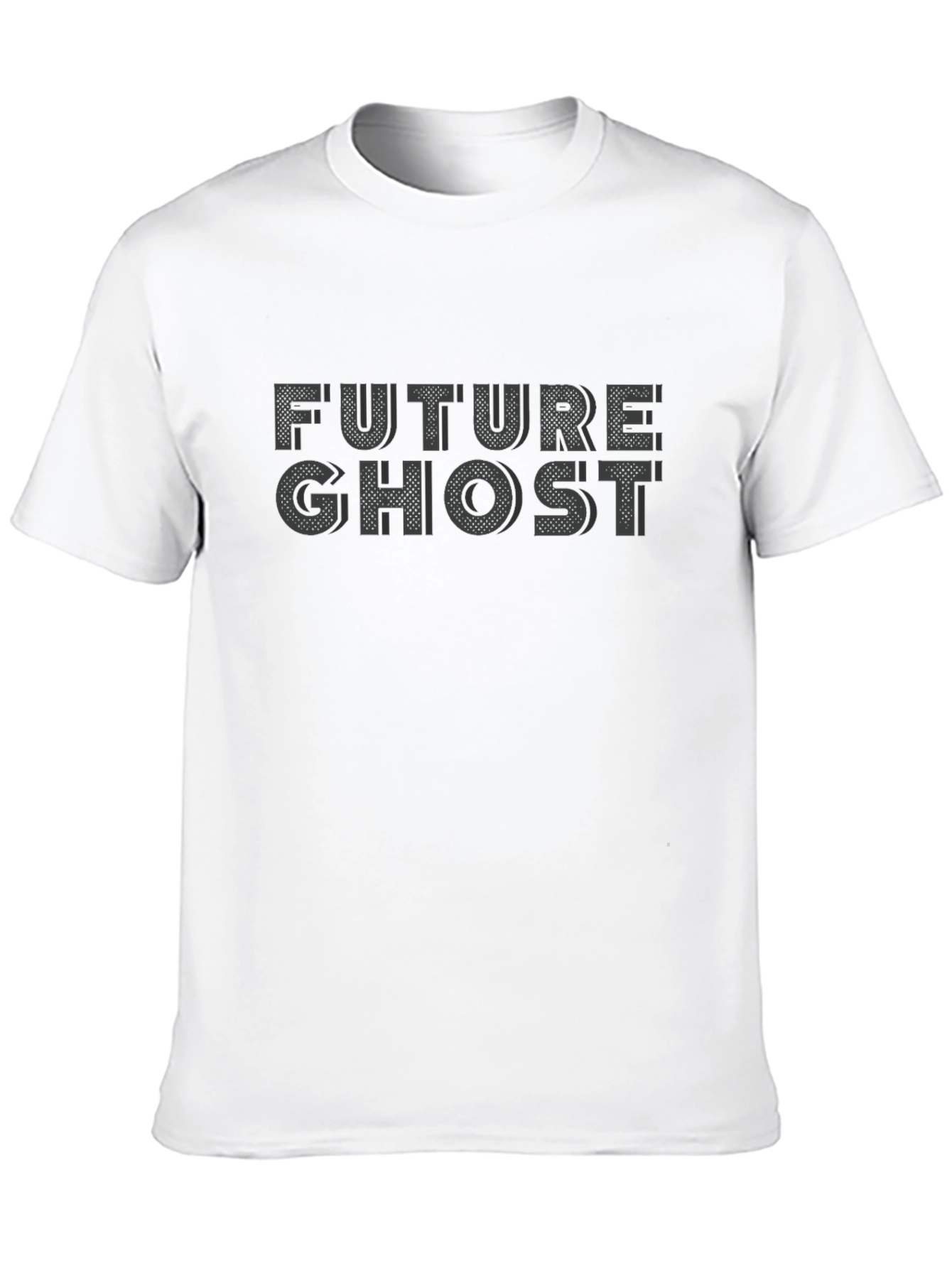 Future Ghost Graphic Tee - Black Cotton T-Shirt