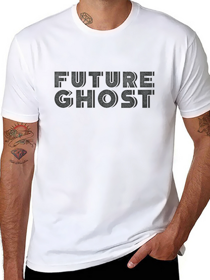 Future Ghost Graphic Tee - Black Cotton T-Shirt