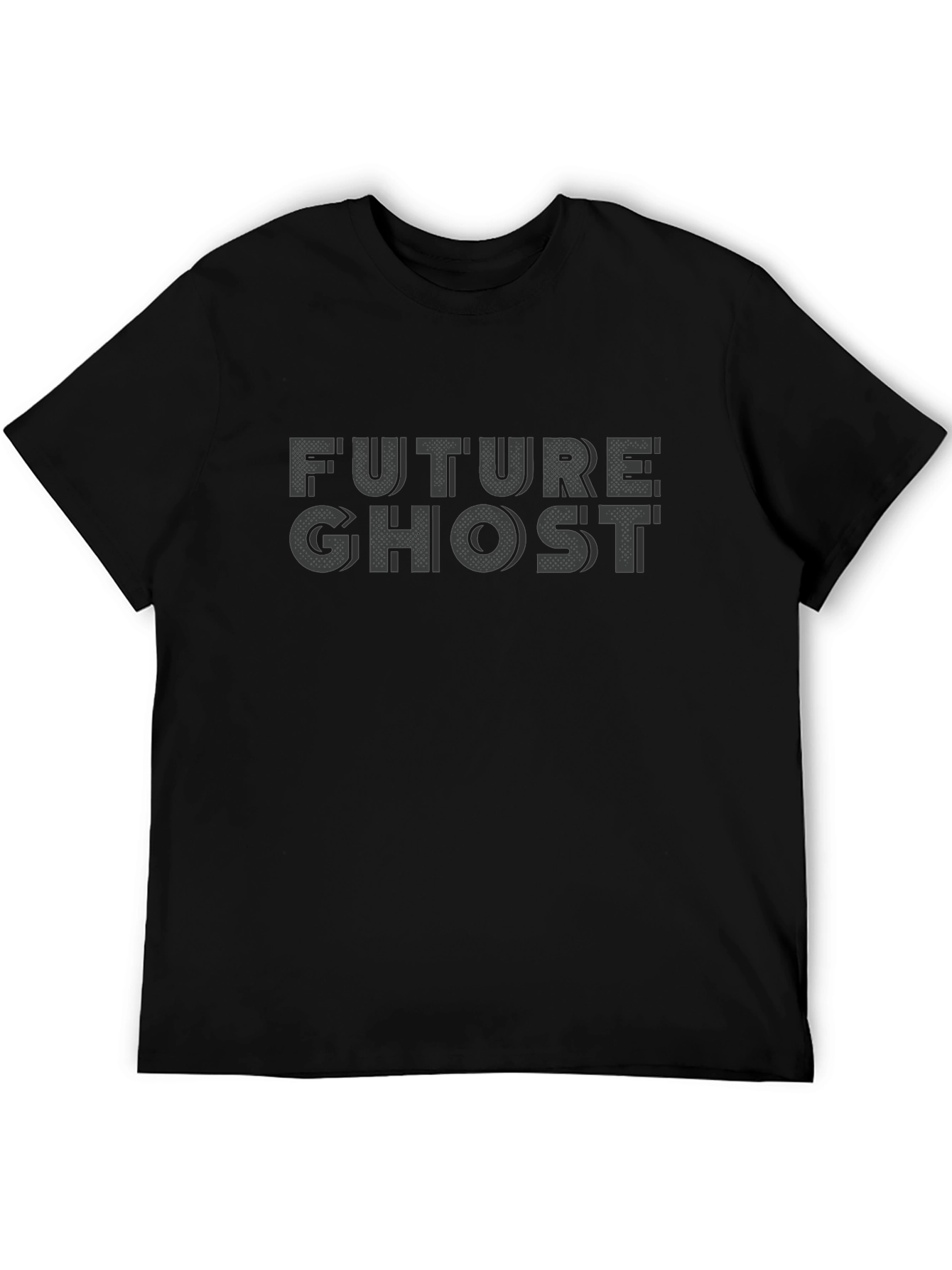 Future Ghost Graphic Tee - Black Cotton T-Shirt