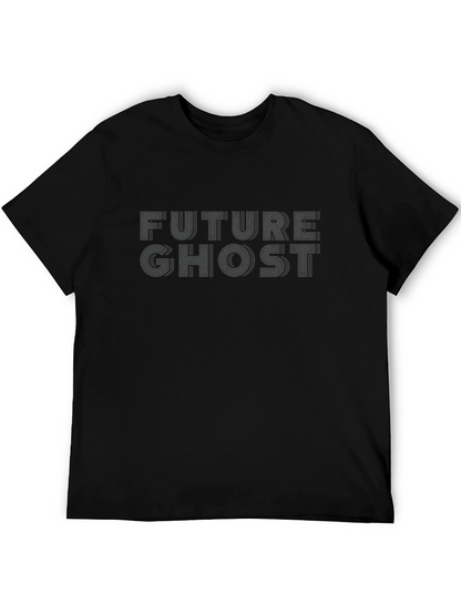 Future Ghost Graphic Tee - Black Cotton T-Shirt