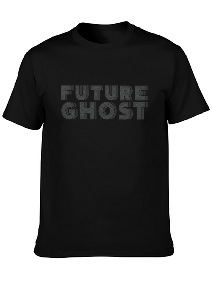 Future Ghost Graphic Tee - Black Cotton T-Shirt