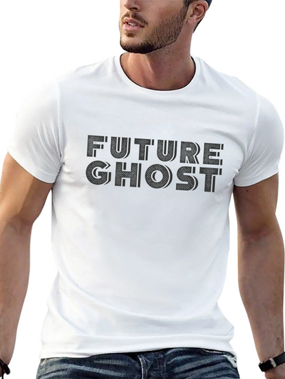 Future Ghost Graphic Tee - Black Cotton T-Shirt