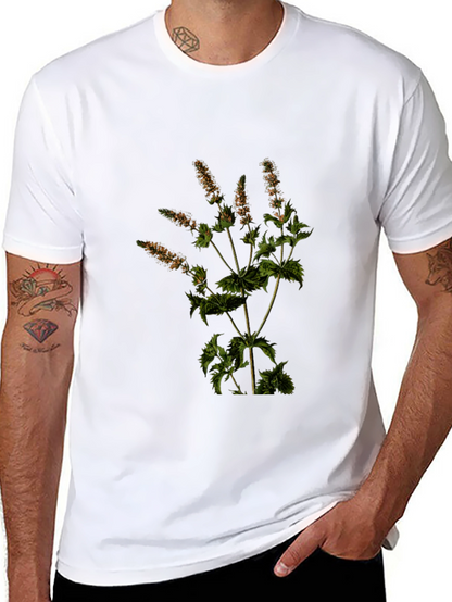 Botanical Print T-Shirt - Nature Inspired Tee