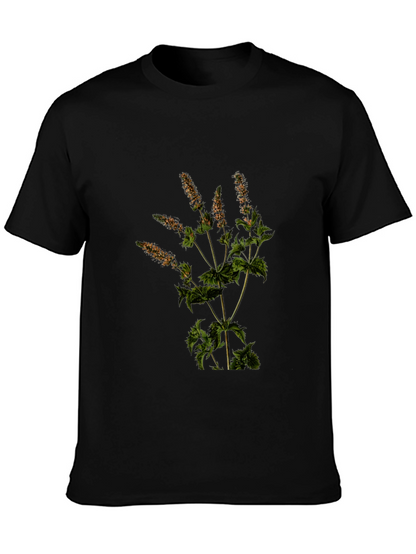 Botanical Print T-Shirt - Nature Inspired Tee