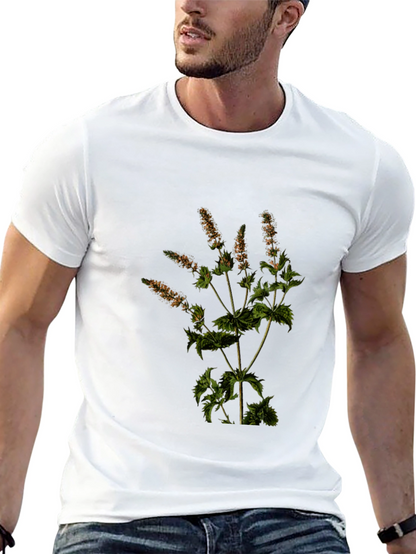 Botanical Print T-Shirt - Nature Inspired Tee