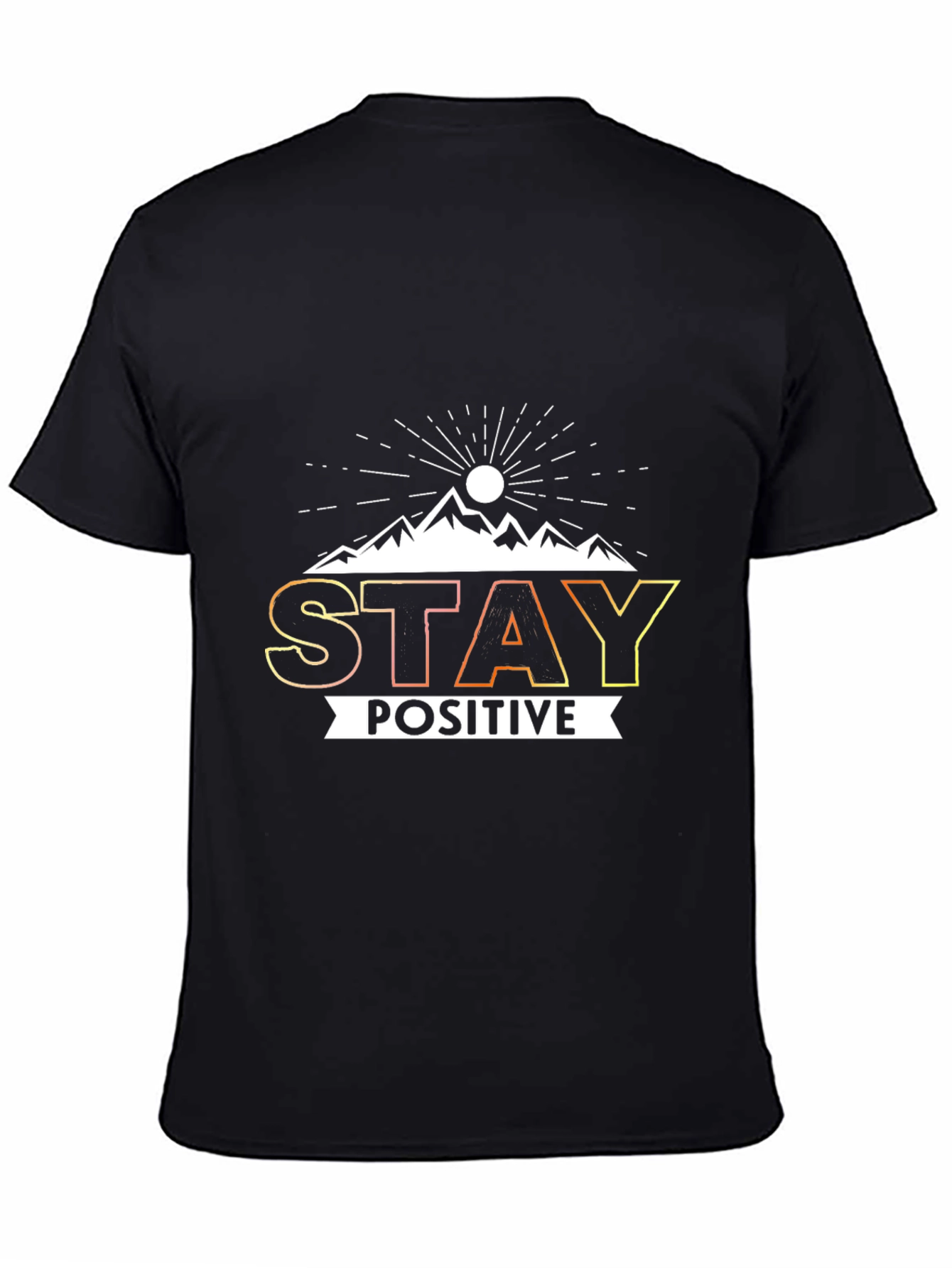 Stay Positive Graphic Tee - Mens Black T-Shirt
