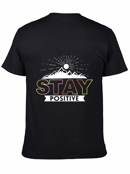 Stay Positive Graphic Tee - Mens Black T-Shirt