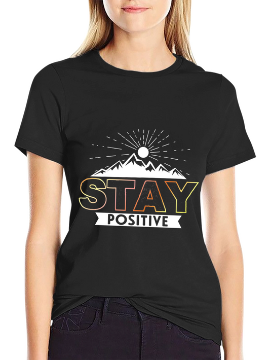 Stay Positive Graphic Tee - Mens Black T-Shirt