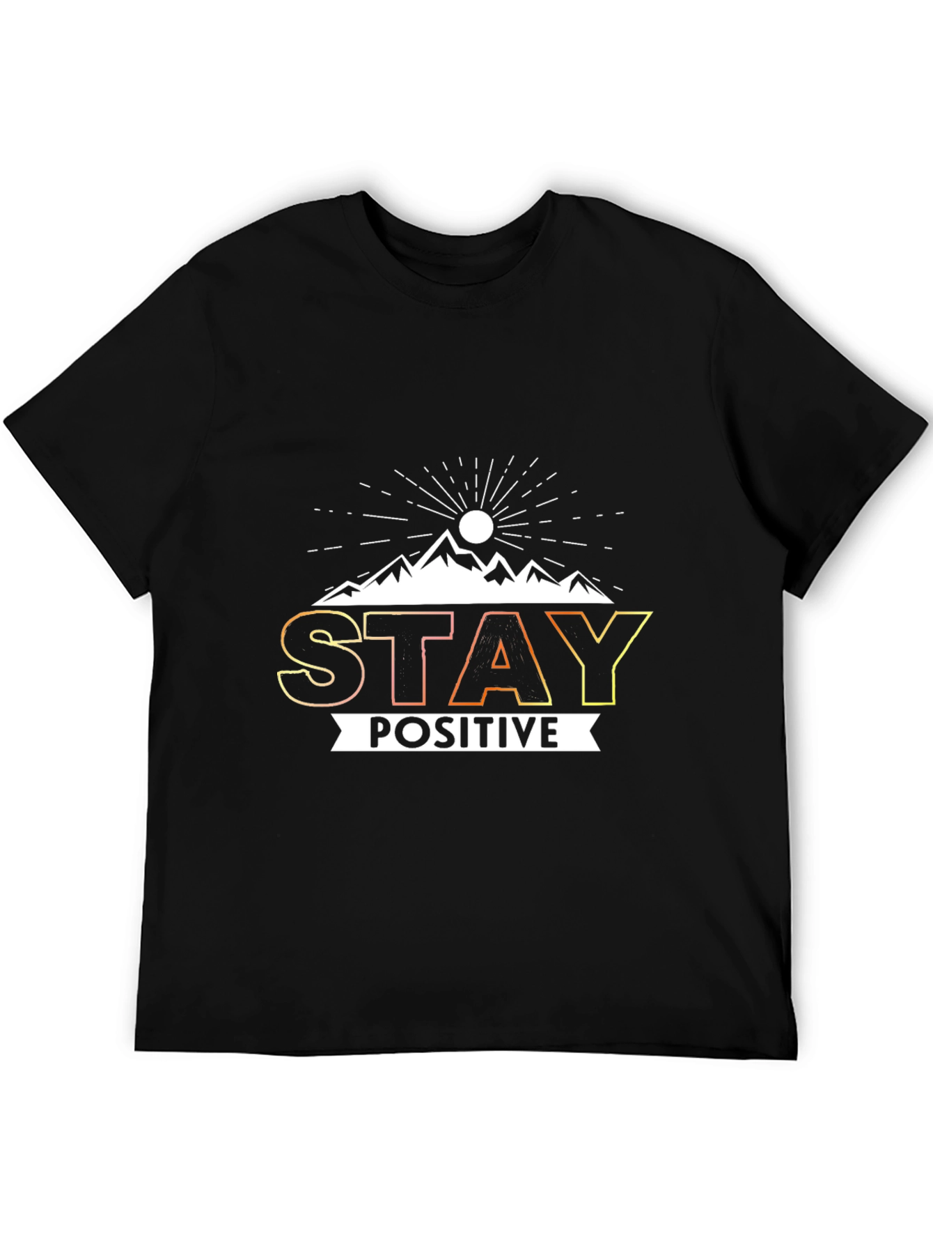 Stay Positive Graphic Tee - Mens Black T-Shirt