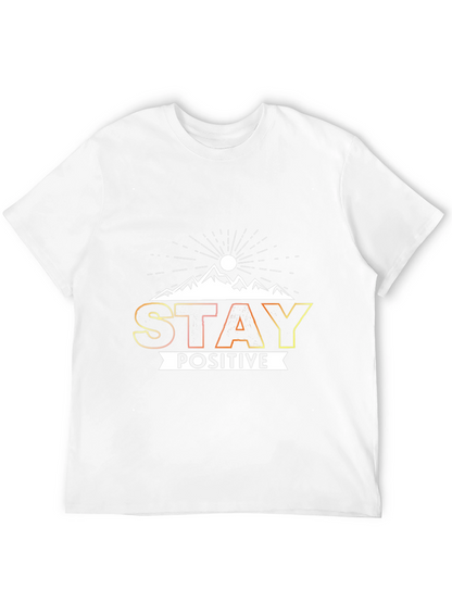 Stay Positive Graphic Tee - Mens Black T-Shirt