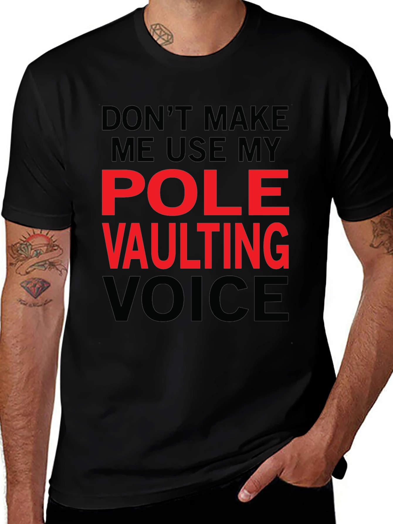 Pole Vaulting Voice T-Shirt - Funny Athlete Tee