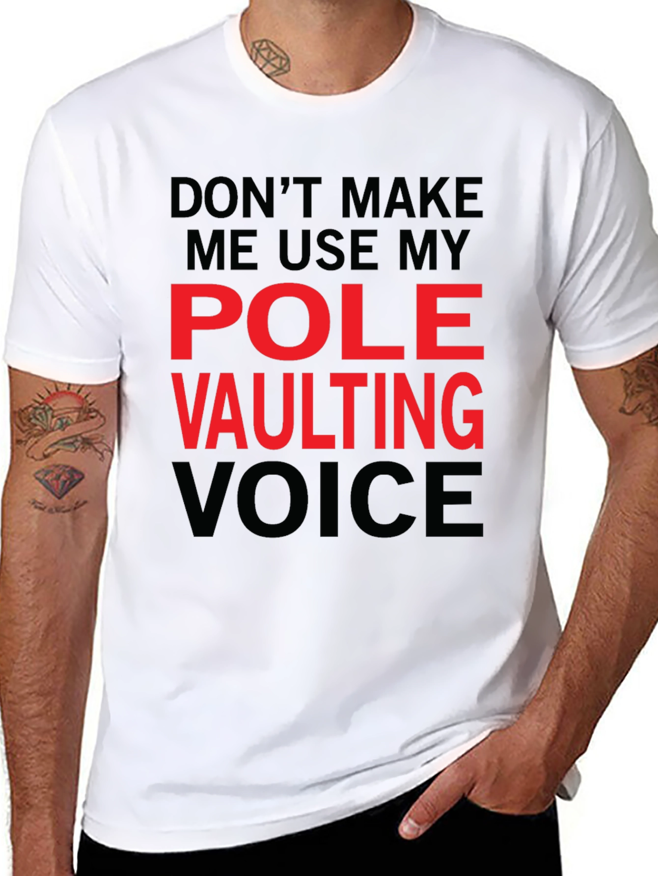 Pole Vaulting Voice T-Shirt - Funny Athlete Tee