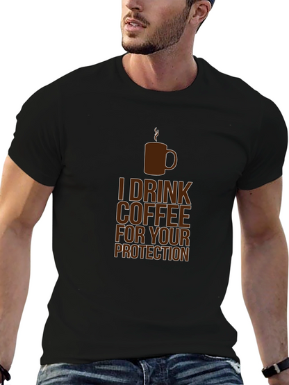 Coffee Protection Tee - Funny Graphic T-Shirt