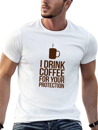 Coffee Protection Tee - Funny Graphic T-Shirt