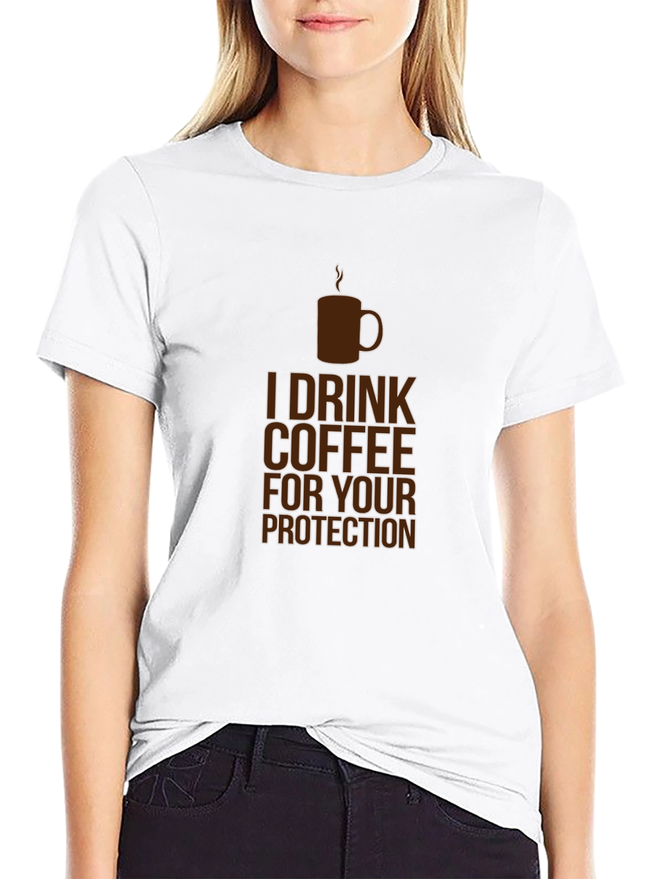 Coffee Protection Tee - Funny Graphic T-Shirt