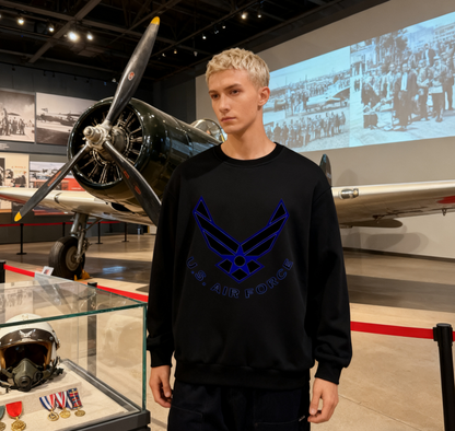 U.S. Air Force Insignia Graphic Crewneck Sweatshirt