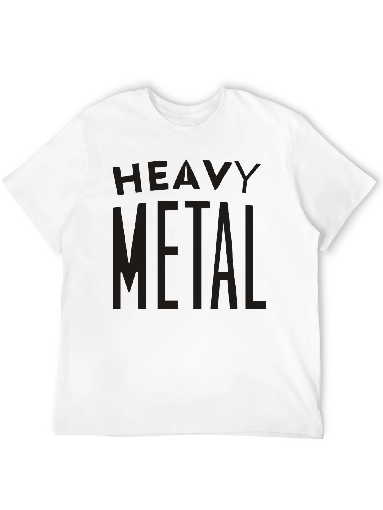 Heavy Metal Graphic Print Crew Neck T-Shirt