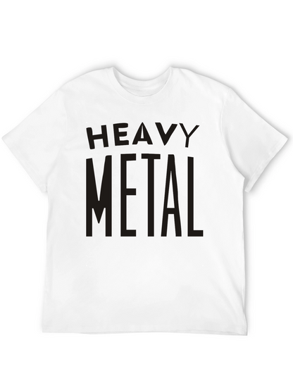 Heavy Metal Graphic Print Crew Neck T-Shirt