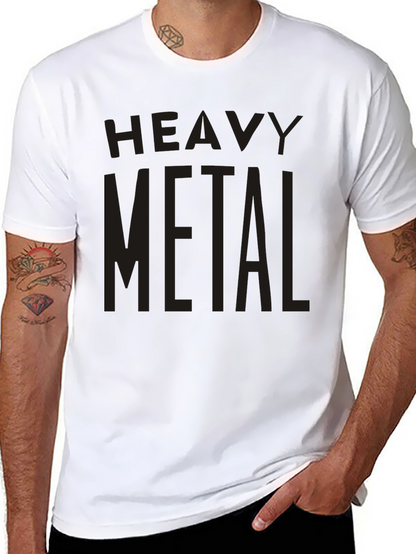 Heavy Metal Graphic Print Crew Neck T-Shirt