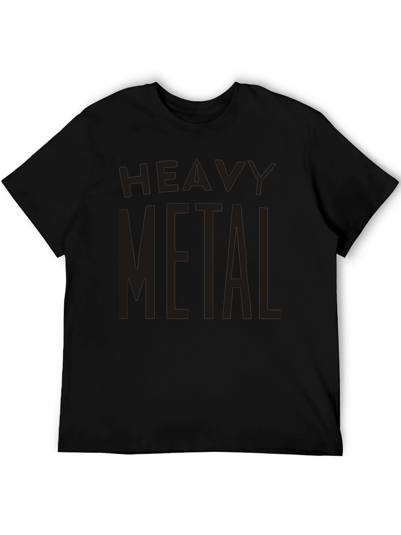 Heavy Metal Graphic Print Crew Neck T-Shirt
