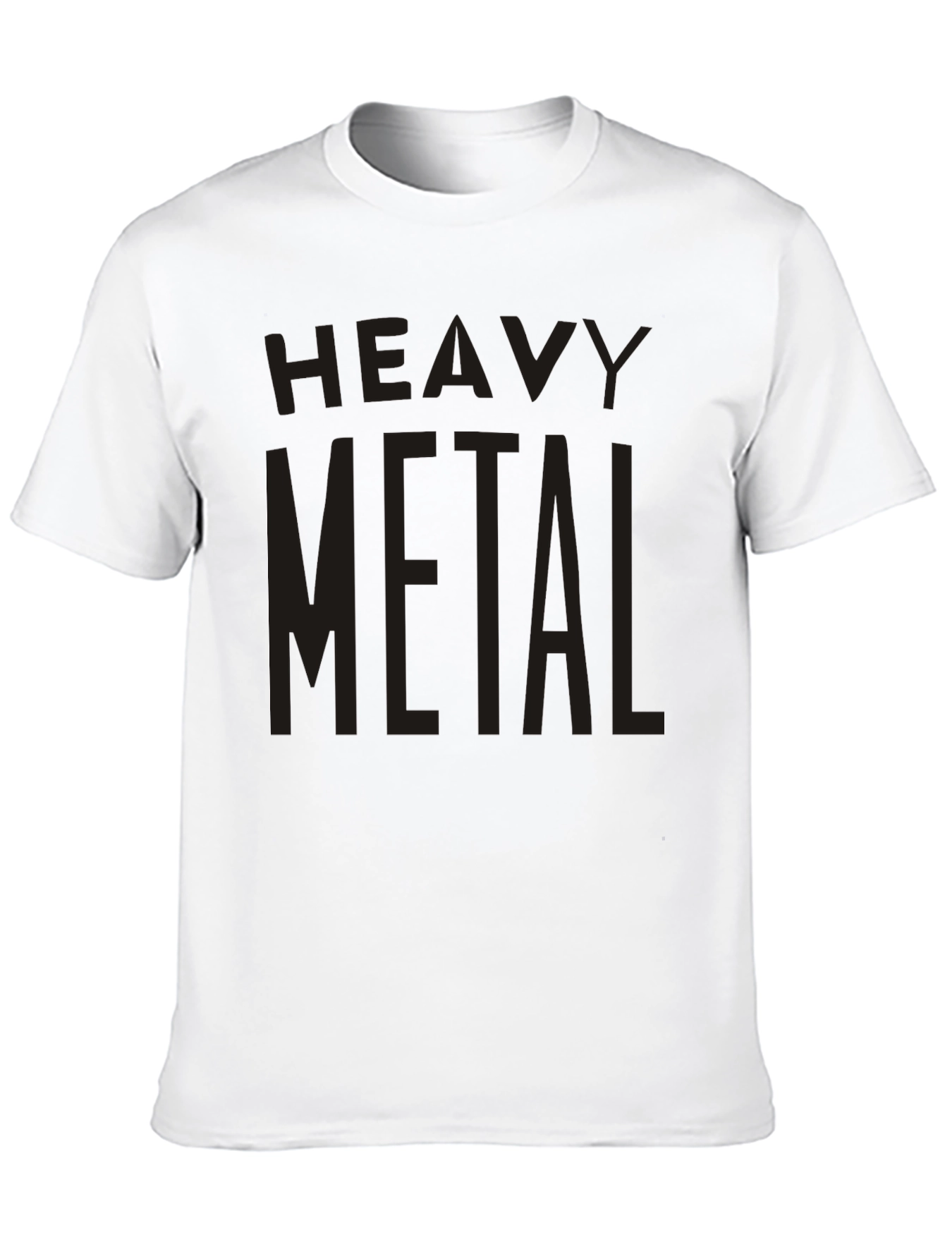 Heavy Metal Graphic Print Crew Neck T-Shirt