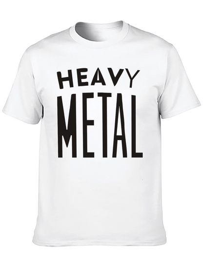 Heavy Metal Graphic Print Crew Neck T-Shirt