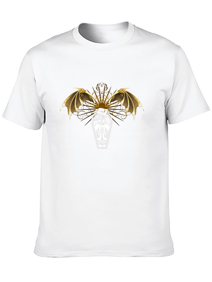 Coffin & Bat Wings Graphic Tee - Black