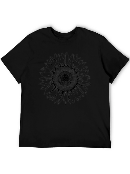 Sunflower Graphic Tee - Black Casual T-Shirt