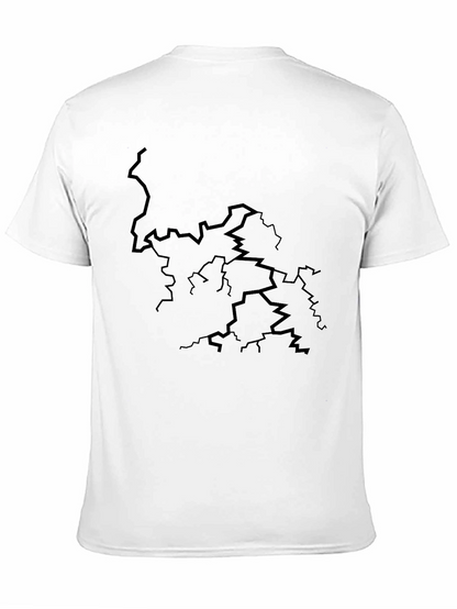 Cracked Design Black T-Shirt