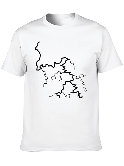 Cracked Design Black T-Shirt