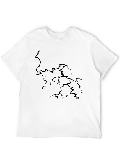 Cracked Design Black T-Shirt