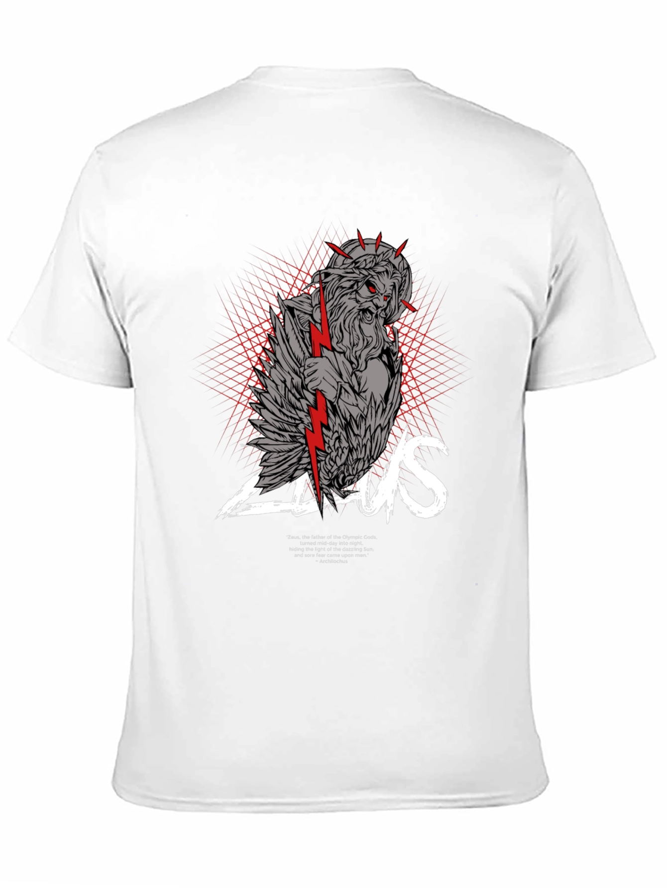 Zeus Graphic Print Black T-Shirt