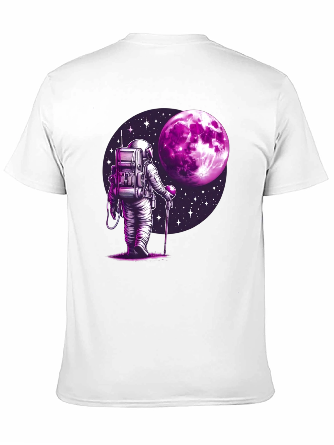 Astronaut Moon Graphic T-Shirt - Black