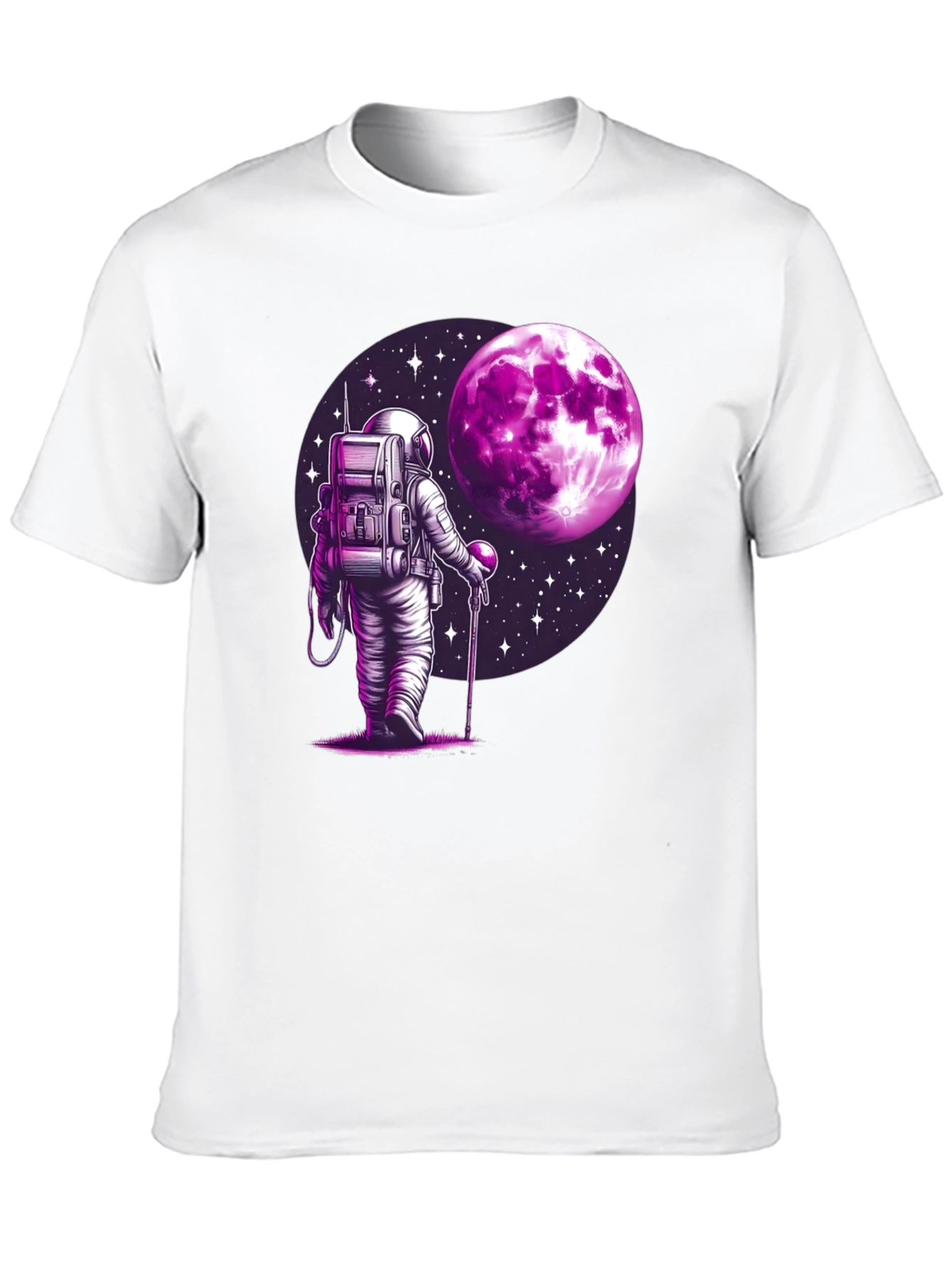 Astronaut Moon Graphic T-Shirt - Black
