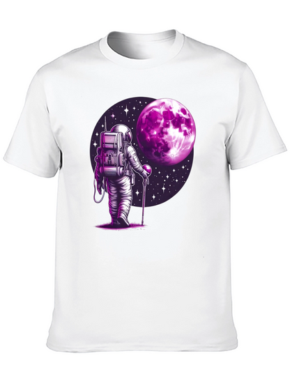Astronaut Moon Graphic T-Shirt - Black