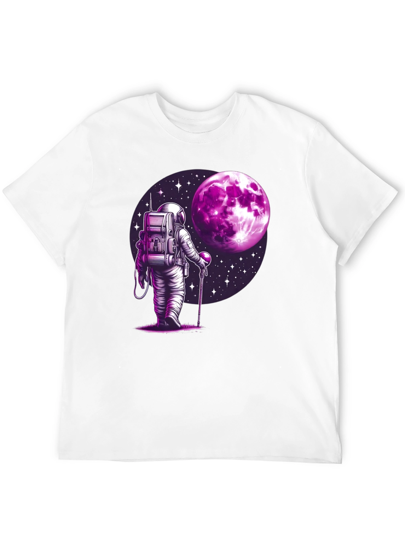 Astronaut Moon Graphic T-Shirt - Black