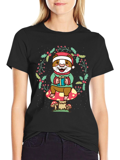 Festive Guinea Pig Christmas T-Shirt