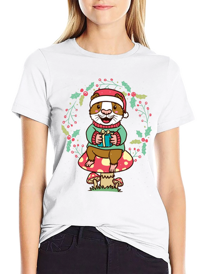Festive Guinea Pig Christmas T-Shirt