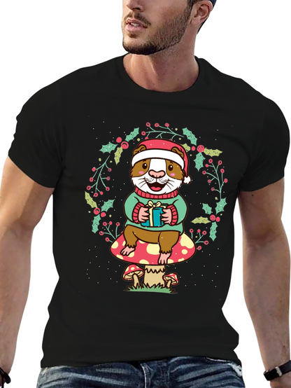 Festive Guinea Pig Christmas T-Shirt