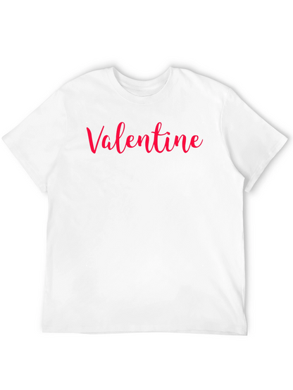 Valentine Red Script Black T-Shirt