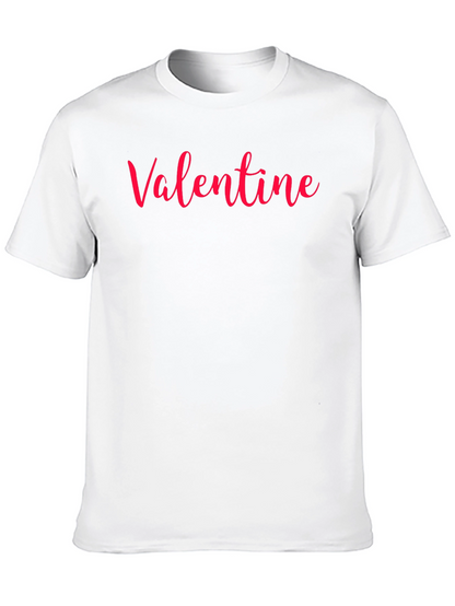 Valentine Red Script Black T-Shirt