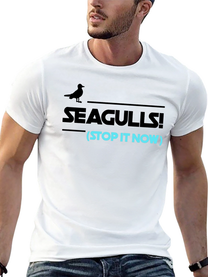 Seagulls Stop It Now Funny Graphic Tee