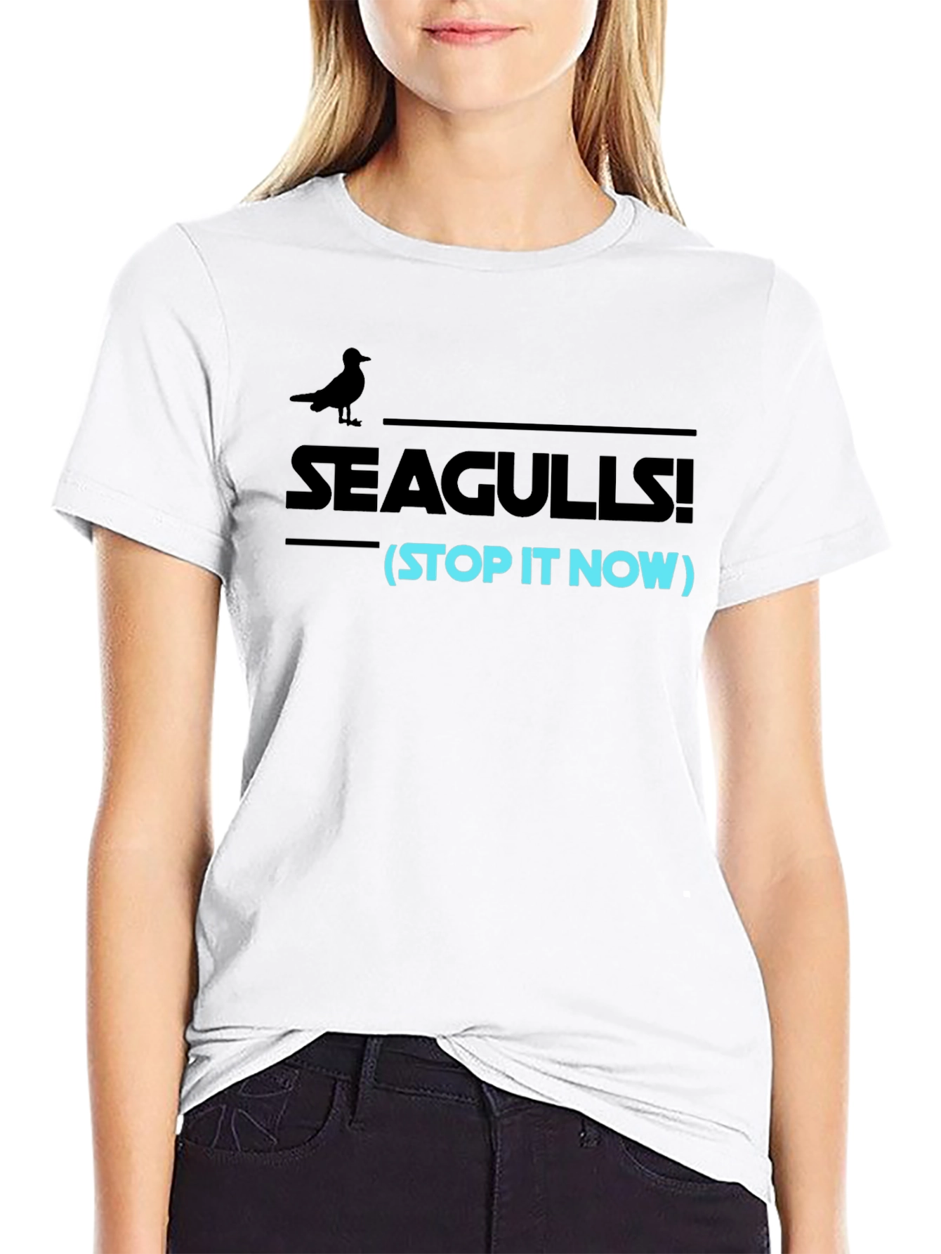 Seagulls Stop It Now Funny Graphic Tee