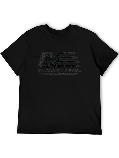 Oncology Nurse American Flag T-Shirt