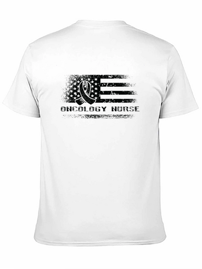 Oncology Nurse American Flag T-Shirt