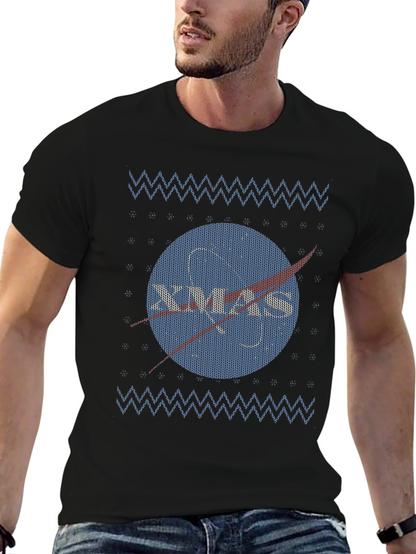 NASA Xmas Ugly Sweater T-Shirt - Space Holiday Tee