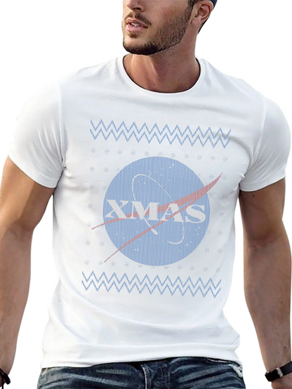 NASA Xmas Ugly Sweater T-Shirt - Space Holiday Tee