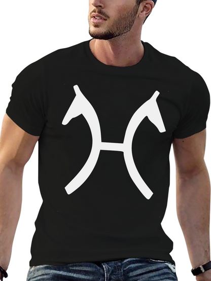 Black Horse Head Symbol Tee